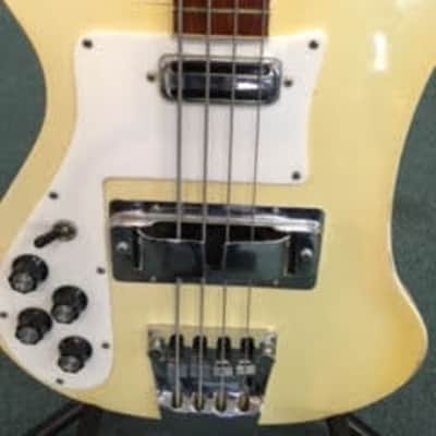 Custom built Rickenbacker 4001 Left-Handed 1975 White with White binding image 5