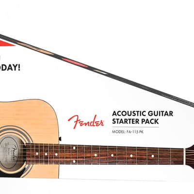 Fender FA-115 Dreadnought Acoustic Guitar - Natural w/ Hard Case image 3