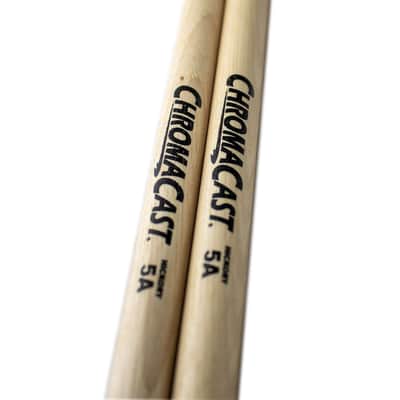 5A USA Made Hickory Wood Tip Drumsticks 6 Pairs image 3