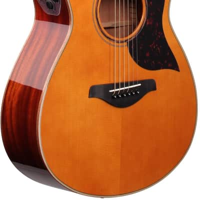 Yamaha AC3M Acoustic-Electric Guitar (with Case), Vintage Natural image 3
