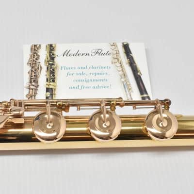 Pearl Maesta Handmade Sterling Flute w/ Gold Plating Throughout Inline w/ C# Trill Split E & B Foot from 1994 *Beautiful!* image 11