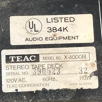 Teac X-1000R Auto Reverse Reel to Reel Tape Deck image 7