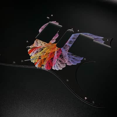 Fractal Wings #8 / Ibanez Pickguard / RG350 / JEMJR / Graphic / Stormguitar image 5