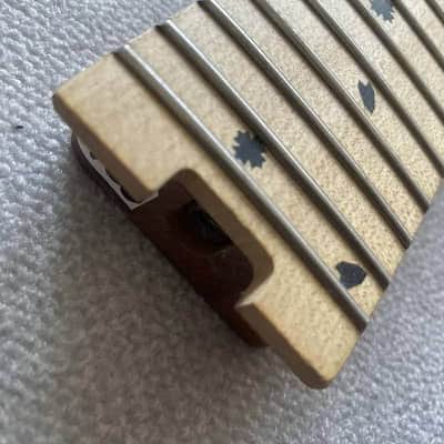 Red Left Handed Guitar Maple Wood Neck, 24 Frets Fingerboard image 3