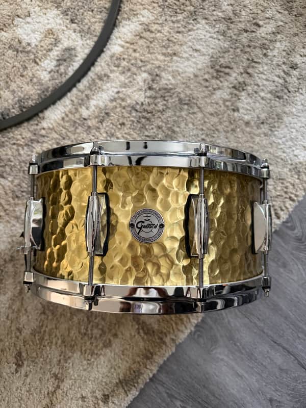 Gretsch S1-6514-BRH Full Range Series Hammered Brass 6.5x14" Snare Drum 2012 - Present - Hammered Brass image 1