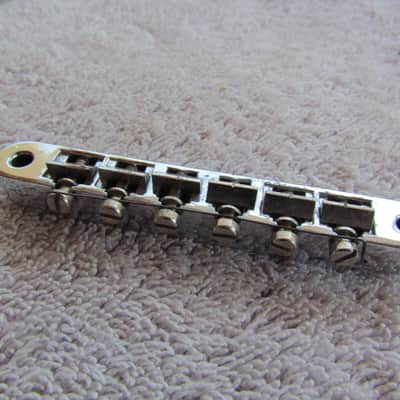 Gibson Tune-O-Matic Bridge 1970' Era Chrome Gibson TOM Bridge Fits Gibson Les Paul ES-335 & Others image 1