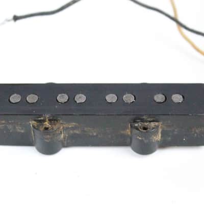 1965 Vintage Fender Jazz Bass BRIDGE Pickup Rewound L-Series Grey Bottom USA 1960s Pre-CBS image 2
