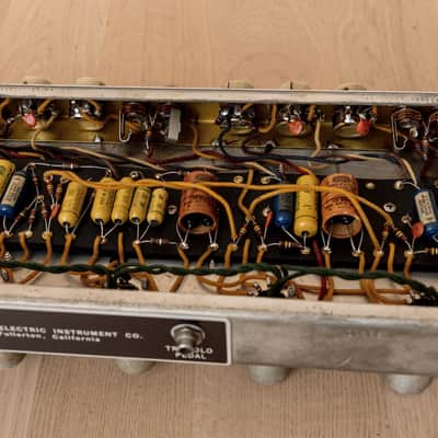 1961 Fender Tremolux Blonde Brown Panel Piggyback Tube Amp Head 6G9 Circuit w/ EL84 (6BQ5) image 10