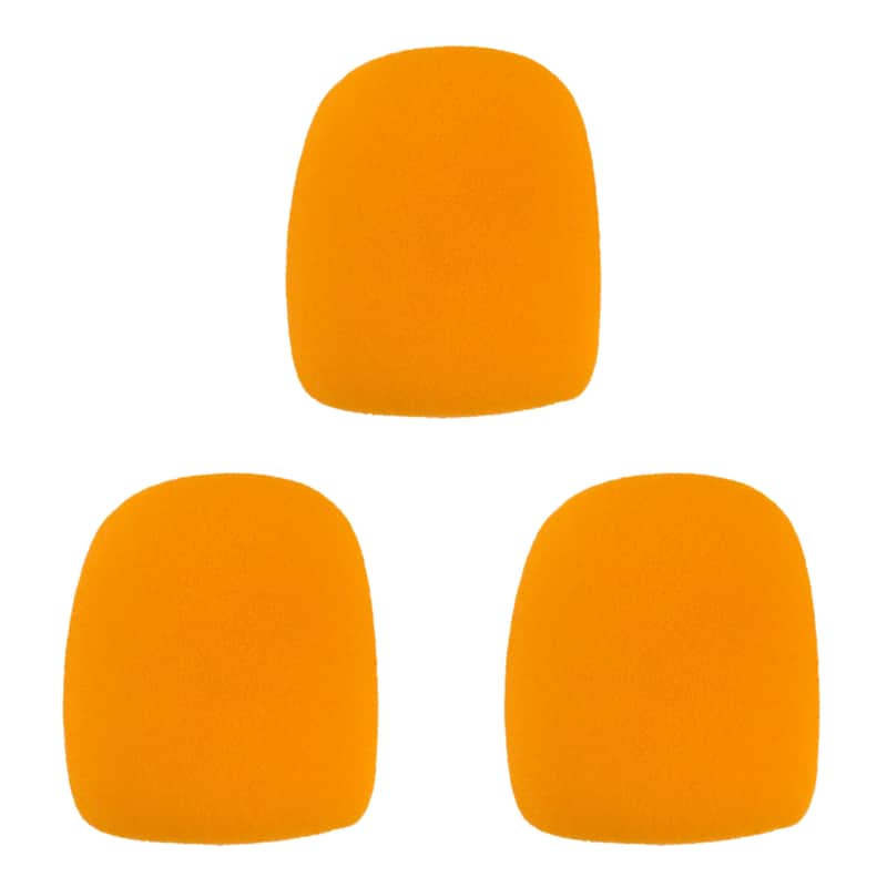 Microphone Windscreen - 3 Pack - Orange - Fits Shure SM58, Beta 58A & Similar - Vocal Mic Cover New image 1