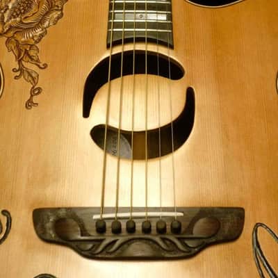 Blueberry Handmade Grand Concert Acoustic Guitar Music Motif image 5