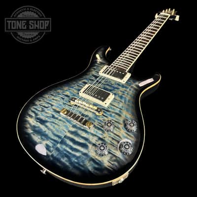 Mint PRS Wood Library McCarty 594 10-top Quilt Faded Whale Blue Smokeburst w/case image 2