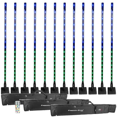 Chauvet DJ Freedom Stick X4 Wireless Battery RGB LED Arrays 12 Pack image 1