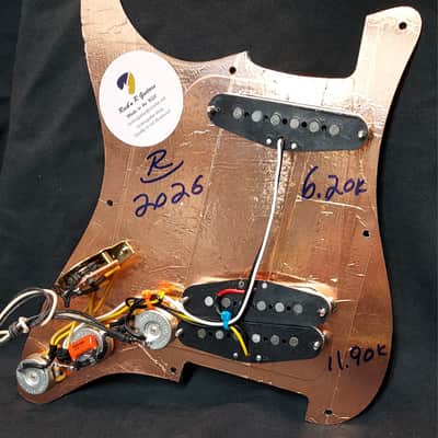 Rock'N R Guitars Loaded Pickguard for Strat Robbie Robertson Last Waltz Tribute 2026 - Black image 2