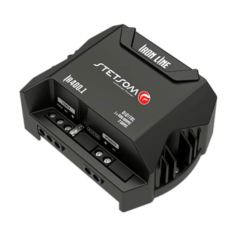 Stetsom IR400.1 2-Ohm Iron Line Mono 400 Watts Fullrange Car Audio Digital Iron Line Amplifier image 1