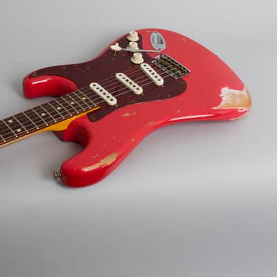 Fender Custom Shop 61 Stratocaster Relic Solid Body Electric Guitar (2014), ser. #R78076, original brown tolex hard shell case. image 7
