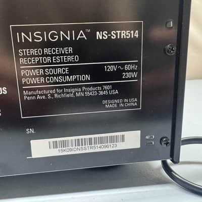 Insignia NS-STR514 Receiver HiFi Stereo 2 Channel Bluetooth Radio Home Audio image 6
