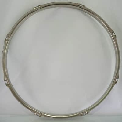 Ludwig 16"BRASS Floor Tom Drum Batter Rim/Hoop 8Lug Triple-Flange Nickel NOB WFL image 6