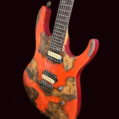 Leo Jaymz Monsoon/Gold Burl Resin/Free Shipping/Set Up/Dual Humbuckers image 3