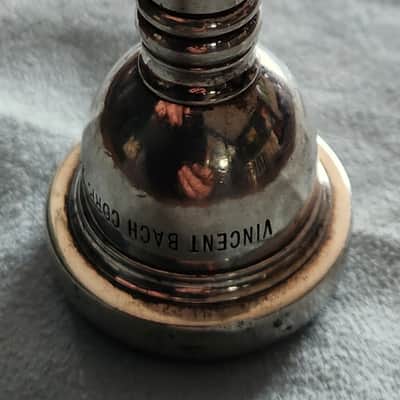 VINTAGE! Vincent Bach Corp. 12C Trombone Mouthpiece Silverplate Long Shank USA 1960s-70s image 9