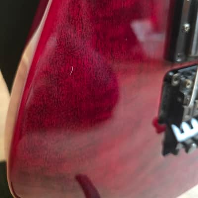 Jackson DK7Q Pro Dinky Transparent Red 2014 EMGs image 15