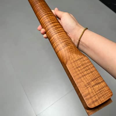 AAAA Bone nut Suhr Round-head stainless steel Roasted flame Maple Electric Guitar Neck 22 frets hole 10mm 12in image 11