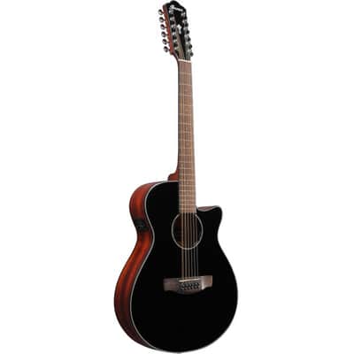 IBANEZ AEG5012-BKH 12-saitige Elektro-Akustik-Gitarre black gloss image 1