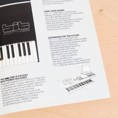 Crumar Bit One synthesizer brochure image 2
