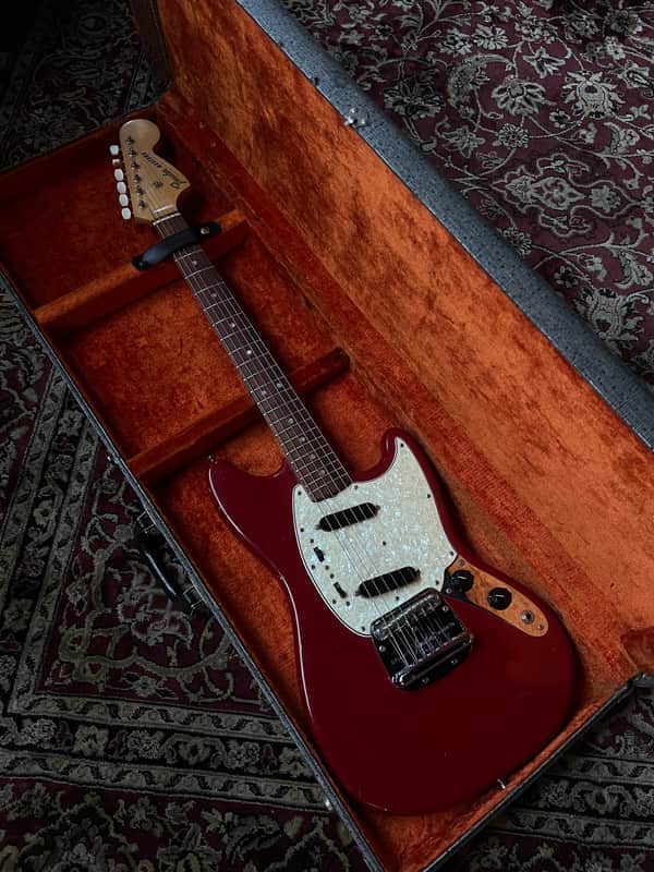 1966 Fender Mustang Guitar Dakota Red All Original image 1