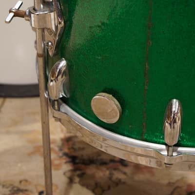 Gretsch 12/14/18/4x14" Round Badge Drum Set - 1950s Green Sparkle image 14