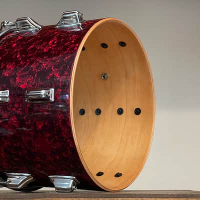 1970's Rogers XP8 Red Diamond Pearl 12/13/16/22 Big R Drum Kit image 21