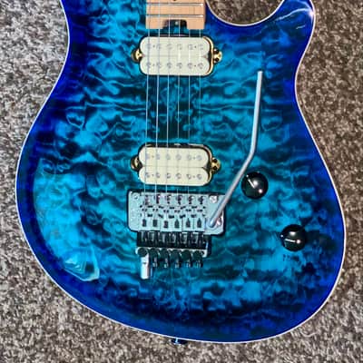 EVH Wolfgang WG Special QM with Baked Maple Neck electric guitar Chlorine Burst ohsc image 2