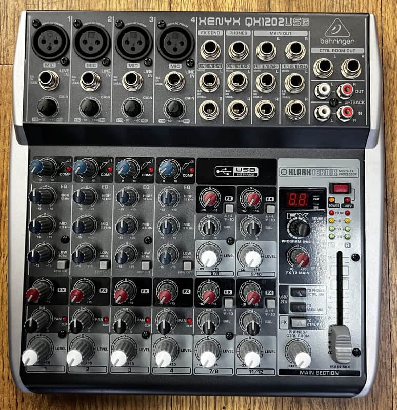 BEHRINGER XENYX QX1202USB 12 INPUT 2 BUS MIXER W/FX/USB (USED) image 1