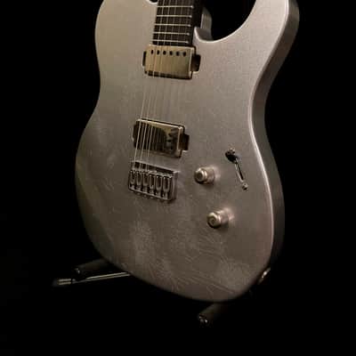LsL Instruments T Bone 24 Tele, Swamp Ash, Wenge, Custom Shop "Icey" Telecaster, Pale Ice Blue Metallic, Checked Nitro Bad Bone 2, Reversed Headstock image 5
