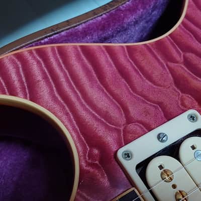 GIBSON CUSTOM SHOP 1959 LES PAUL Historic Collection PREMIUM GRADE (Yamano Exclusive) 2006 - Trans Pink  7A QM - Only 3 Made - image 4