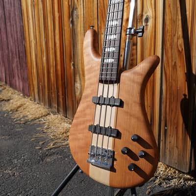 Spector USA NS-2 - Oiled Solid Cherry Wings 4-String Electric Bass Guitar w/ Black Tolex Case (NAMM 2024) image 8