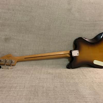 2012 Fender Pawn Shop Reverse Jaguar 32” Scale Bass Sunburst Upgraded Active Electronics & Coil Tap + TKL Case image 11