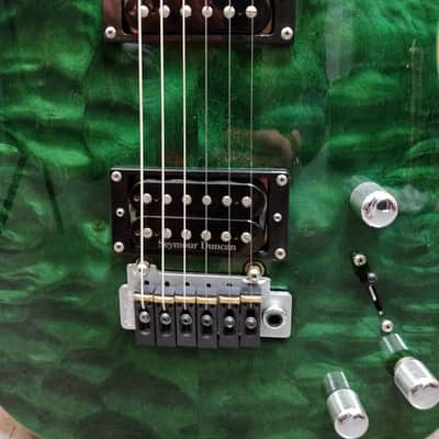 Brian Moore Custom Shop C55P Piezo 1997 Quilt Maple Top , Green image 9