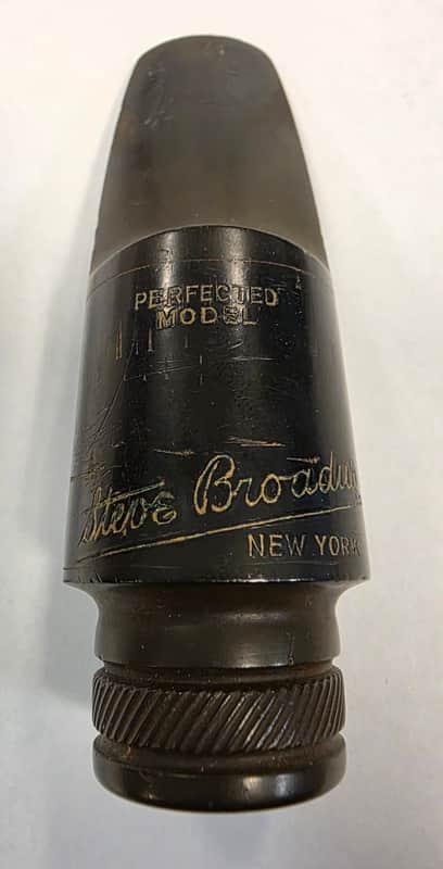 RARE Steve Broadus New York S3 "perfected model" hard rubber alto saxophone mouthpiece image 1