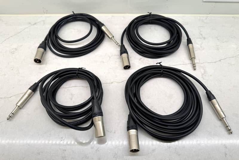 Canare Star Quad XLR Male to 1/4" TRS Male Cables Bundle (4 Cables) – Excellent Condition image 1