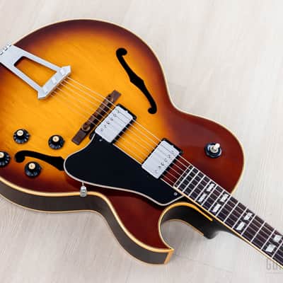 1969 Gibson ES-175 D Vintage Hollowbody Guitar Ice Tea Sunburst w/ Pre-T Top Patent Stickers, Case image 10