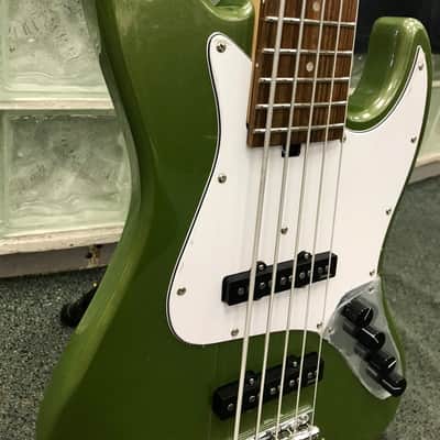 Sadowsky MetroExpress 21-Fret Vintage J/J Bass, Morado Fingerboard, 5-String Sage Green Metallic image 3
