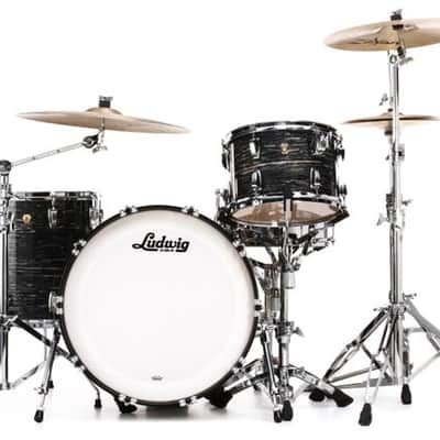 Ludwig Classic Maple Fab 3-piece Shell Pack - Vintage Black Oyster image 2