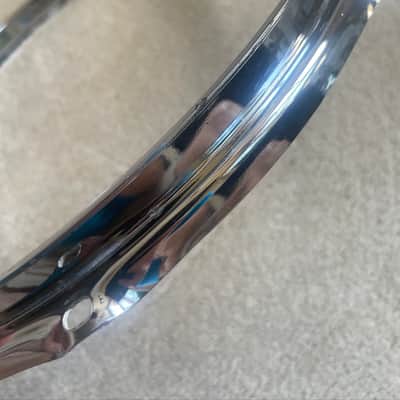 Ludwig 13” 8 hole snare drum or Tom steel hoop 70s 80s - Chrome image 2