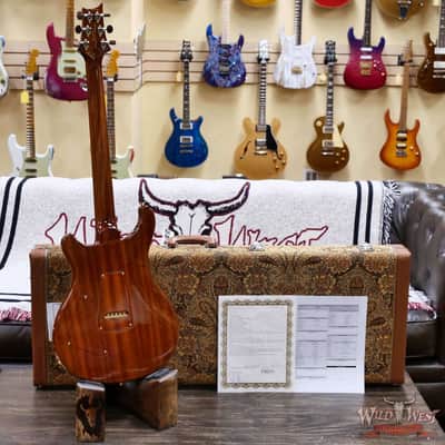 Paul Reed Smith PRS Private Stock #11318 Custom 24 Spalted Maple Top Natural with Dark Cherry Glow 7.65 LBS image 9