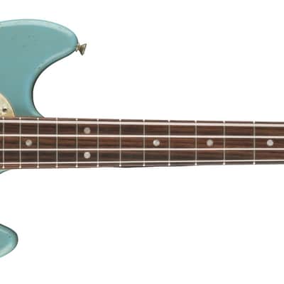 Fender JMJ Road Worn Mustang Bass Faded Daphne Blue Rosewood image 2