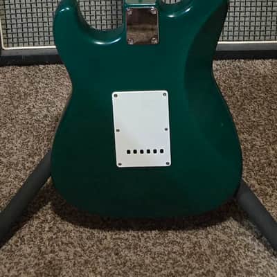 Squier Stratocaster Green and Gold Gridiron Standard Series Stratocaster 1998 image 18