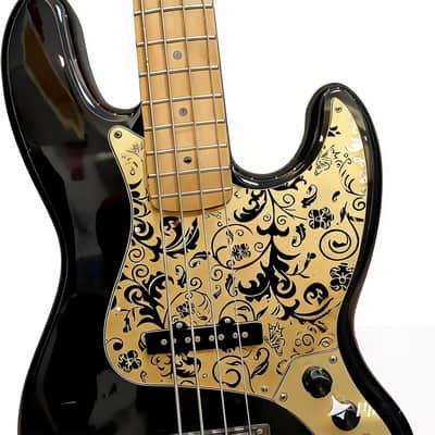 Jazz Bass Stainless Steel Engraved Pickguard (4 String) - Gold image 2