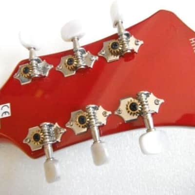 New Hofner Violin 6 String Guitar HI-459-RD Red image 7