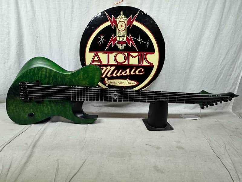 Deviant Guitars USA Custom Shop Truck Driver Shawn Signature Linchpin Baritone 7-string Guitar 2023 - Dark Verde Burst - *AS IS* image 1