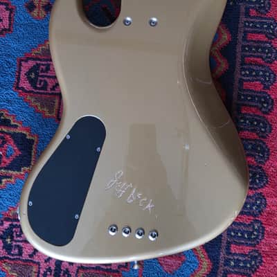 Lakland Joe Osborn # 01 Signature Bass Shoreline Gold w/ OHSC & Frank Hammond Pickups - Jeff Beck Carved His Name On Back!!! image 11
